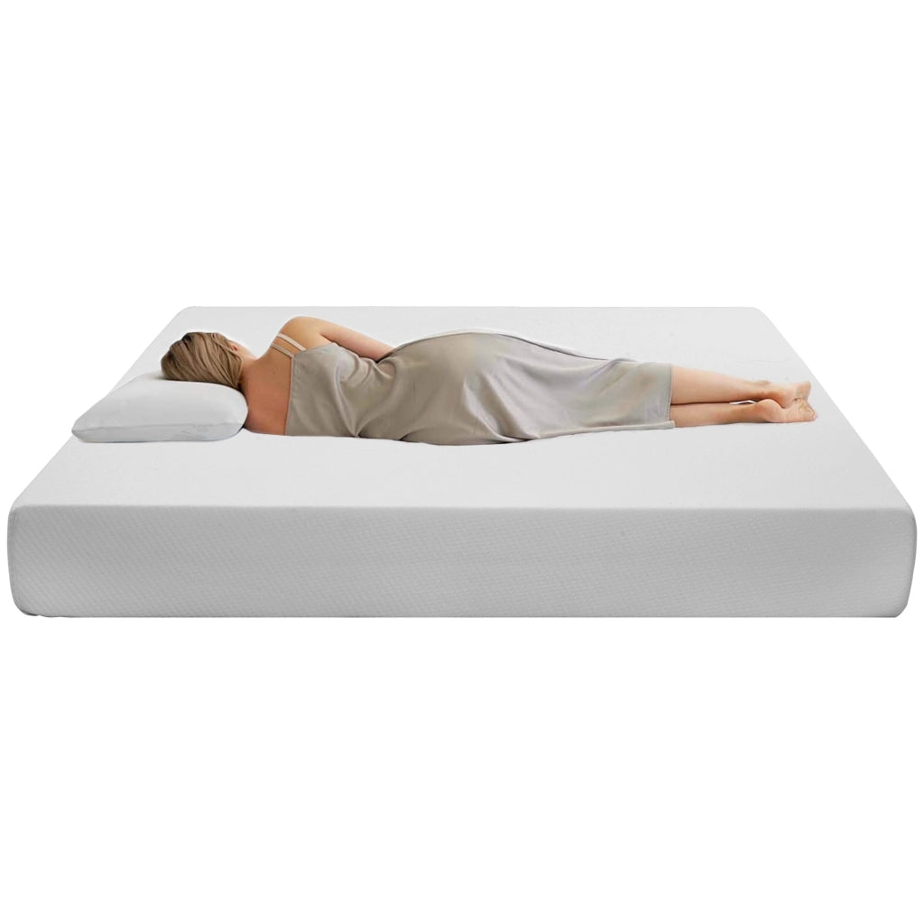 OKWISH Materasso in schiuma fredda 140×200 cm, Materasso Matrimoniale con Fodera Antiscivolo, Maniglie e Rigidità H3, senza Materasso, Bianco
