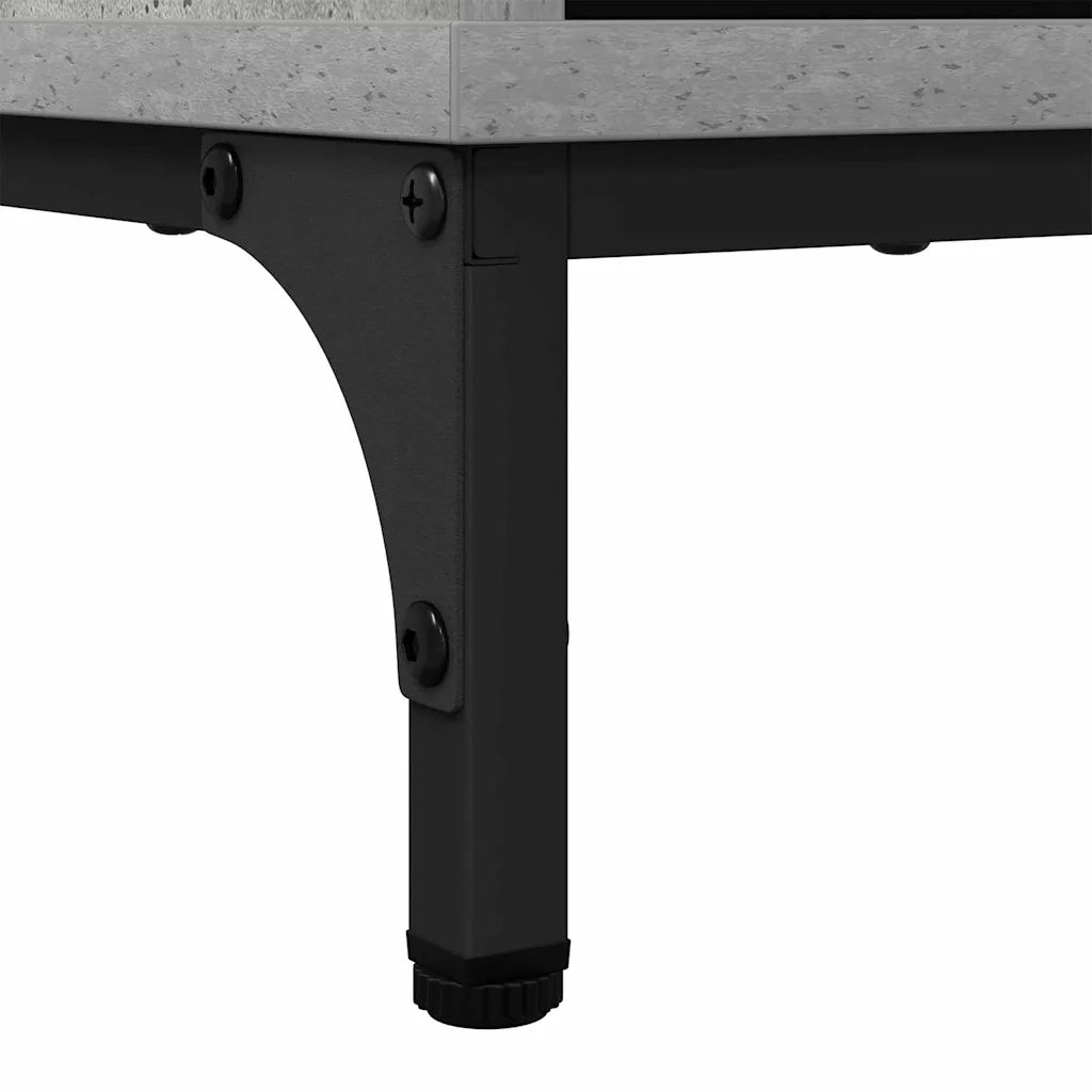 Credenza | Madia | Buffet da pranzo | Armadio da pranzo Grigio cemento 79,5 x 33 x 82 cm Legno multistrato