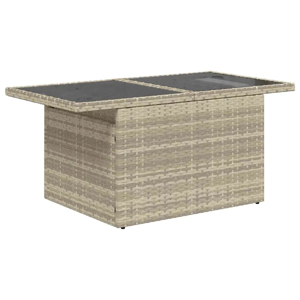 Set Divano da Giardino 7 pcs Grigio chiaro Poly Rattan