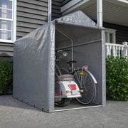 Garage per biciclette 100x187x160 cm, capanno per biciclette da esterno impermeabile con telaio in acciaio e protezione UV ¨C Per biciclette, motocicle