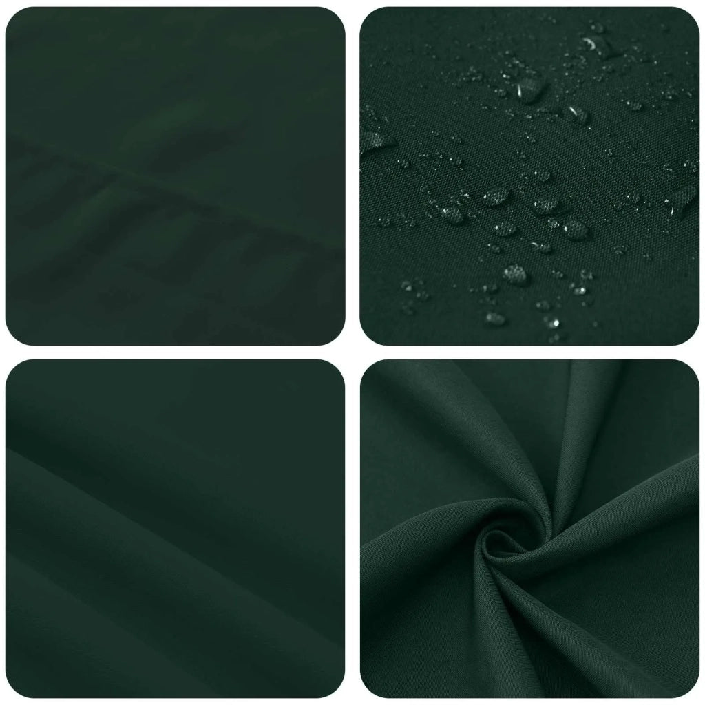 Tovaglia da Tavolo Verde Scuro 110 x 140 cm Poliestere 42039829