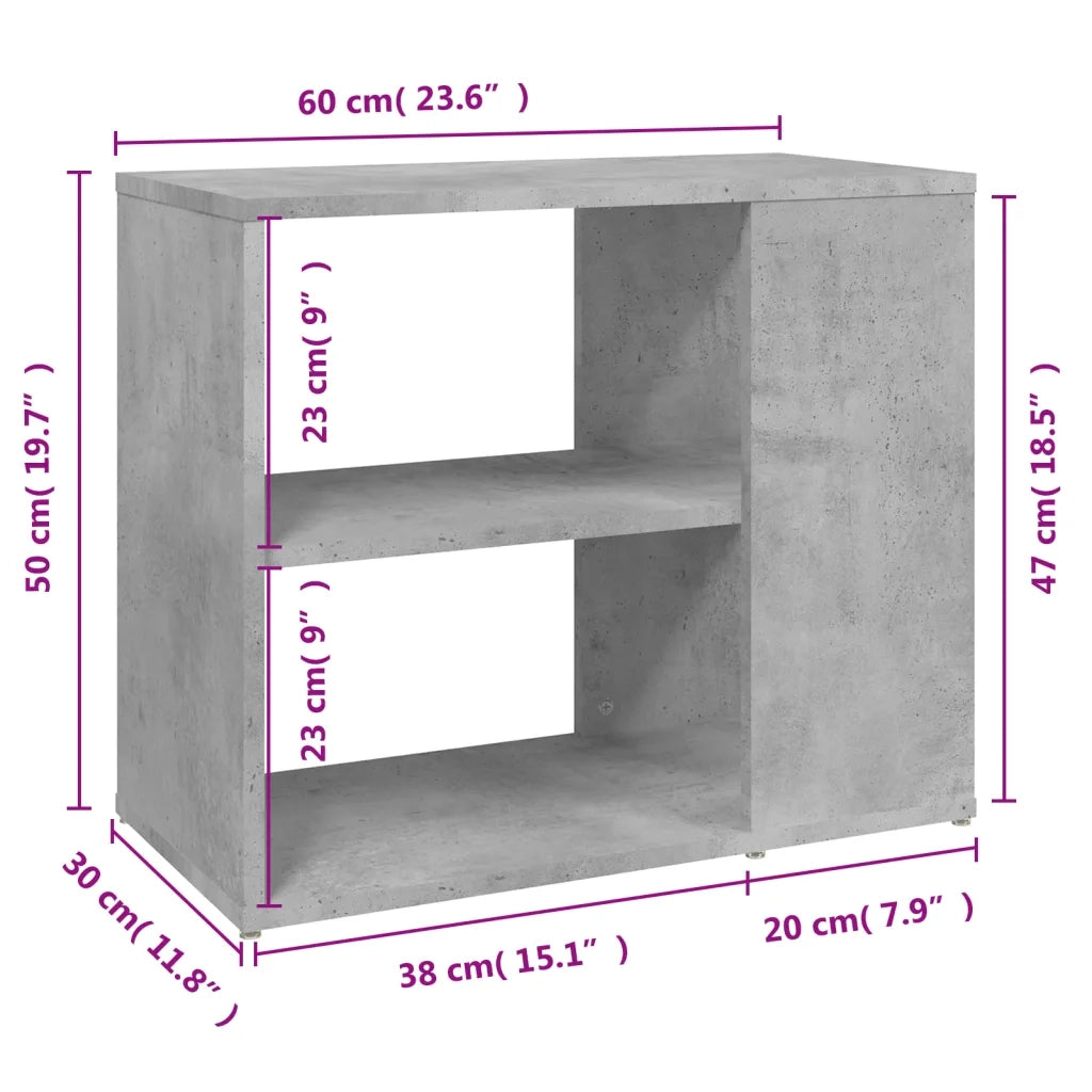 Credenza | Madia | Buffet da pranzo | Armadio da pranzo Grigio Cemento 60x30x50 cm in Legno Multistrato