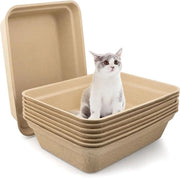 Pacchetto da 8 pezzi di assorbimento per gabbie, dimensioni 42,5 x 32,5 x 10,5 cm, gabbia per gatti in carta, gabbia portatile 2 in 1 per gatti piccoli, gabbia per viaggio, gabbia per gatti, gatti, hamster, cavia, topi.