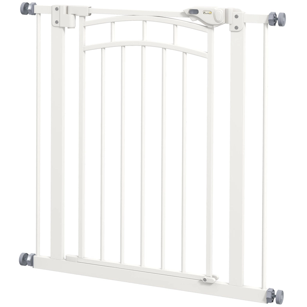 Barriera per cani estendibile per scale ¨C zephmum ¨C bianco 74-80x76 cm