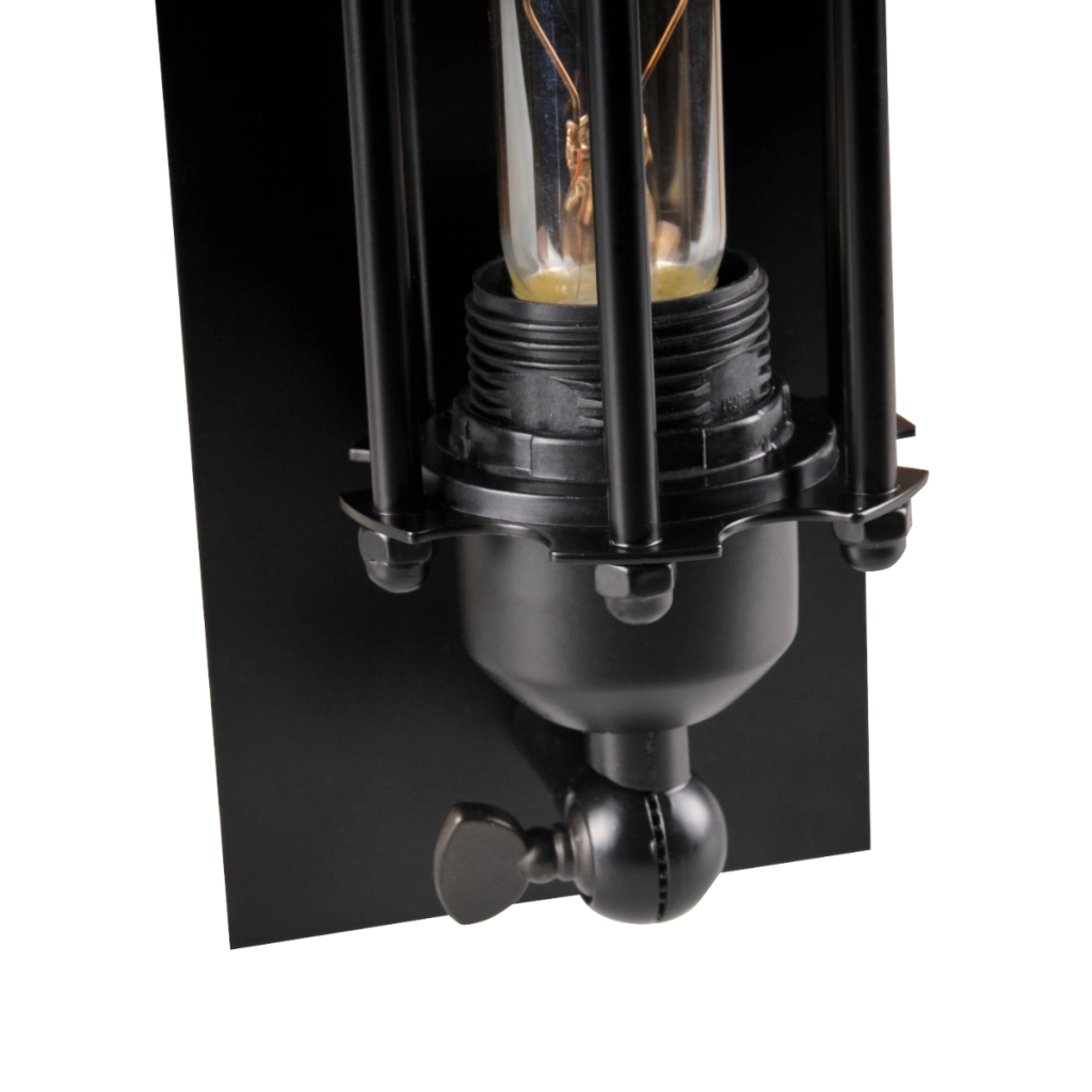 Applique industriale nera verticale E27 20W Retro Polux