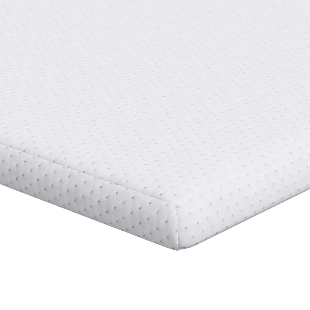 Topper per materasso-Materassino Bianco 100 x 200 cm Tessuto Jacquard 390478