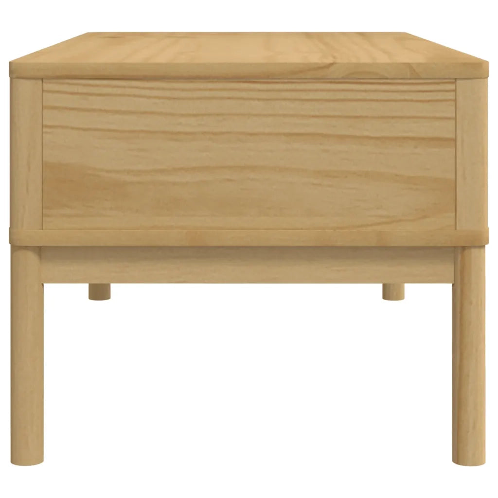 Tavolino FLORO Marrone Cera 99x55,5x45 cm in Legno di Pino 374017