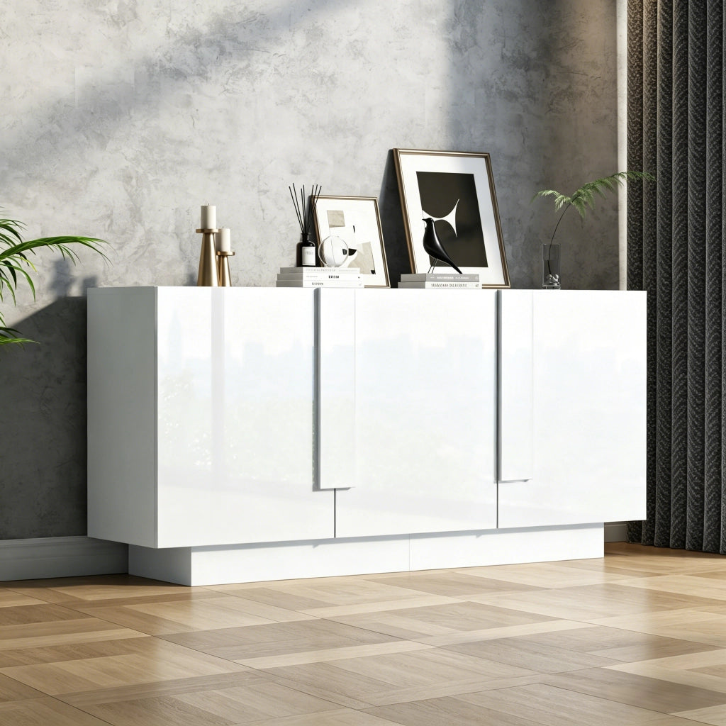 MADIA 160x35x60 cm 3 ante Bianco in truciolato con 6 vani