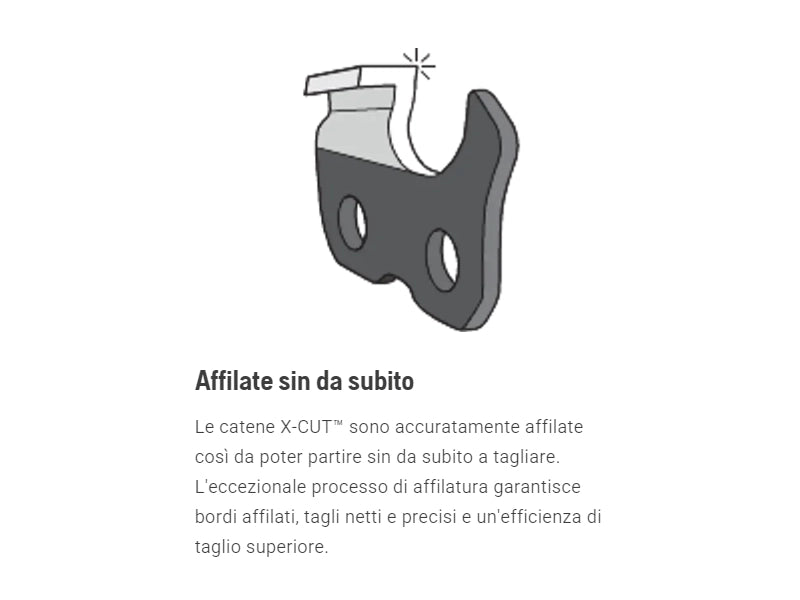 Catena Husqvarna X-Cut™ S93G 3/8” mini 1.3mm per arboricoltura fino a 56 maglie - 40E