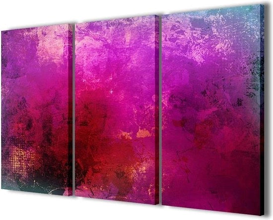 Dipinto Astratto 018 Moderno 3-Pannello Arte da Parete - Decorazione da Parete Astratta - Pronto da Appendere - 90 x 60 cm
