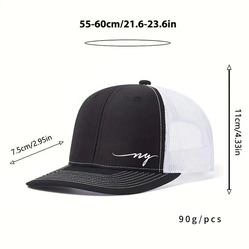 Cappellino da baseball NY ricamato multicolore