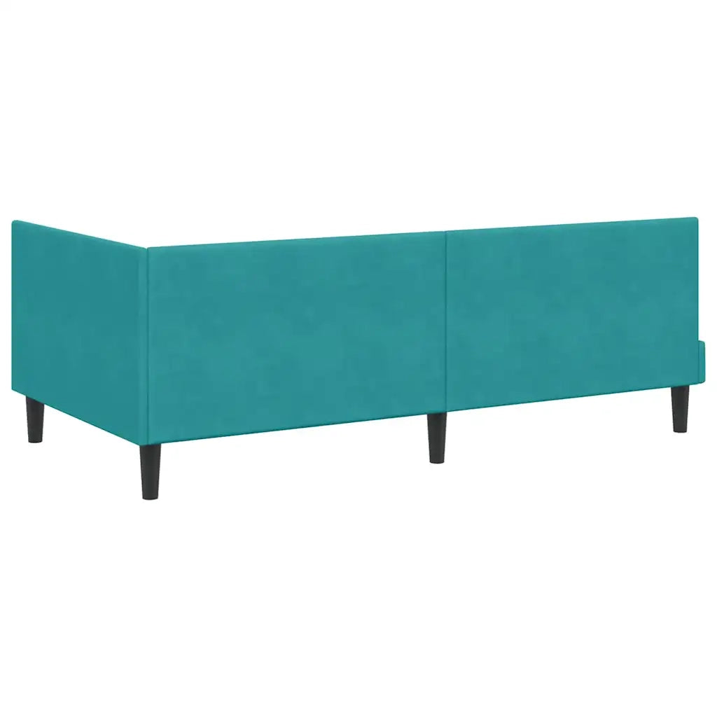 Struttura Letto Angolare con Materasso 2 pcs Turchese Velluto 3393986