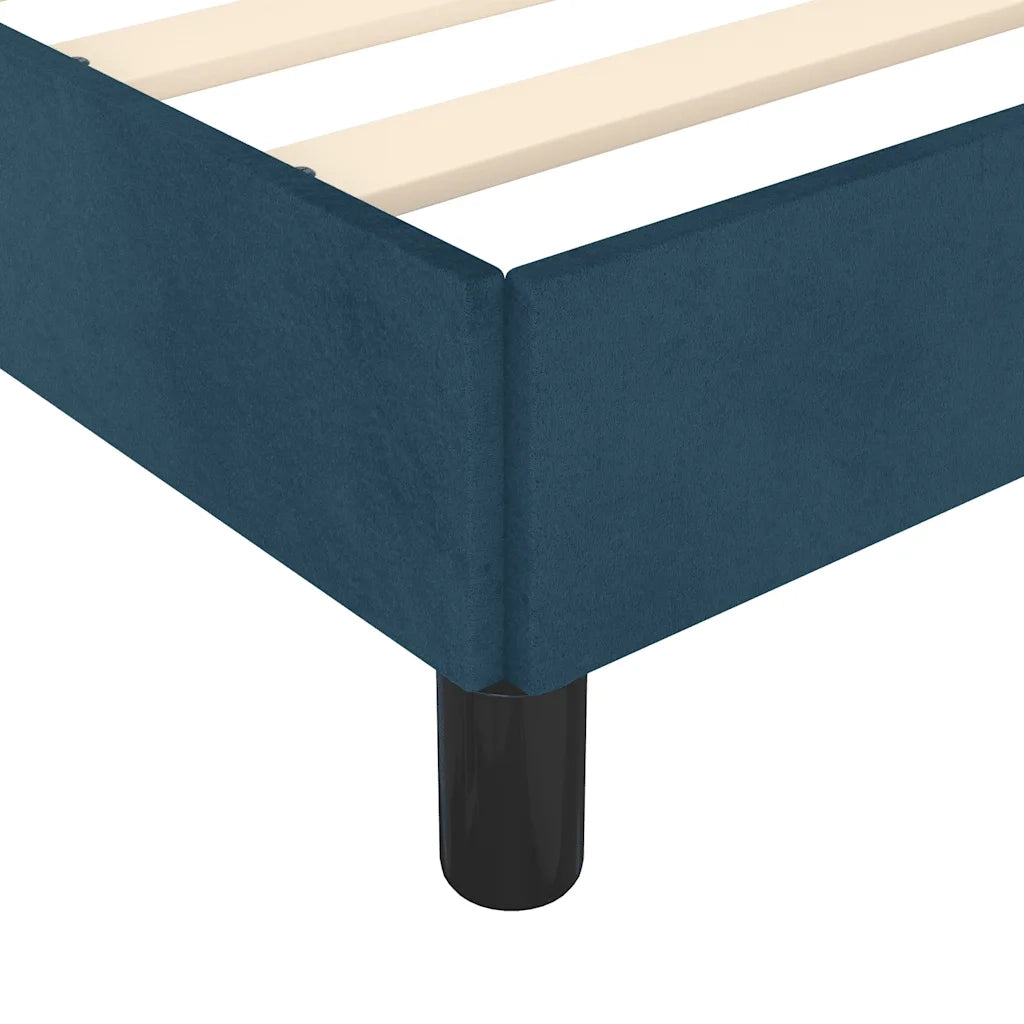 Giroletto senza Materasso-Struttura Letto Blu Scuro 140x200 cm Velluto 816912