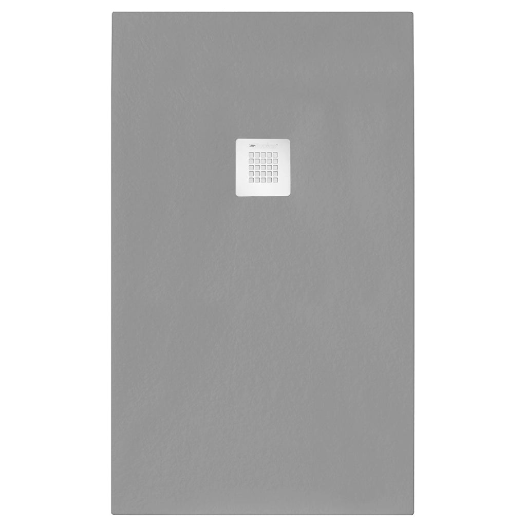 Piatto doccia rettangolare 120x220 cm effetto pietra marmoresina STONE grigio cemento FRANCIA
