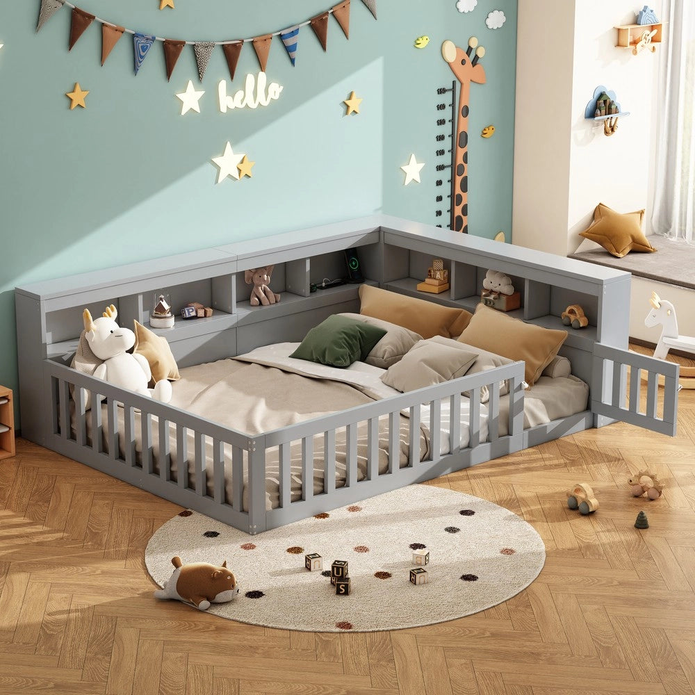 Letto Diurno con Contenitore e Rete a Doghe ¨C MINIMAL ¨C Grigio 140x200