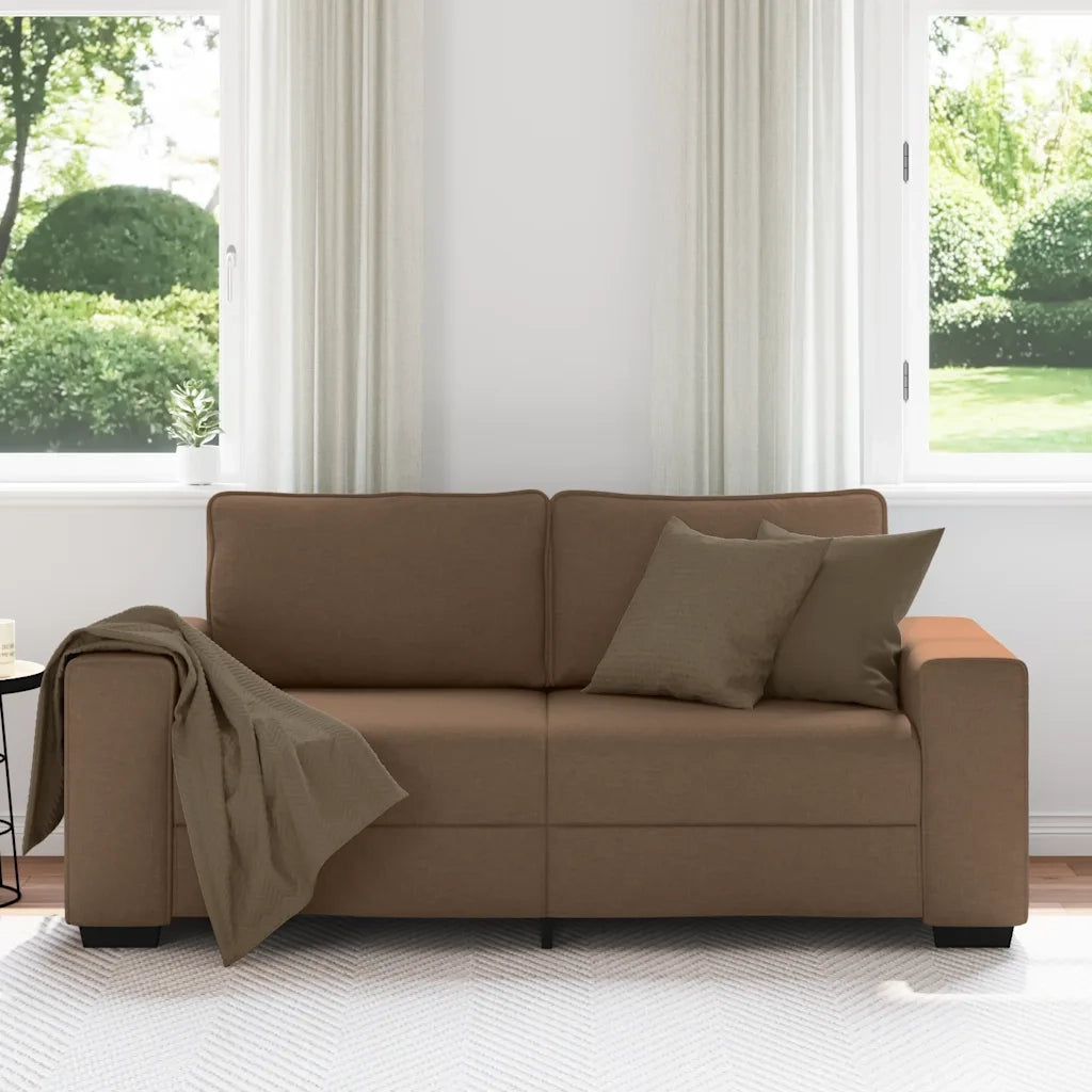 Divano a 2 Posti Marrone 180x77x82 cm in Tessuto 4105170