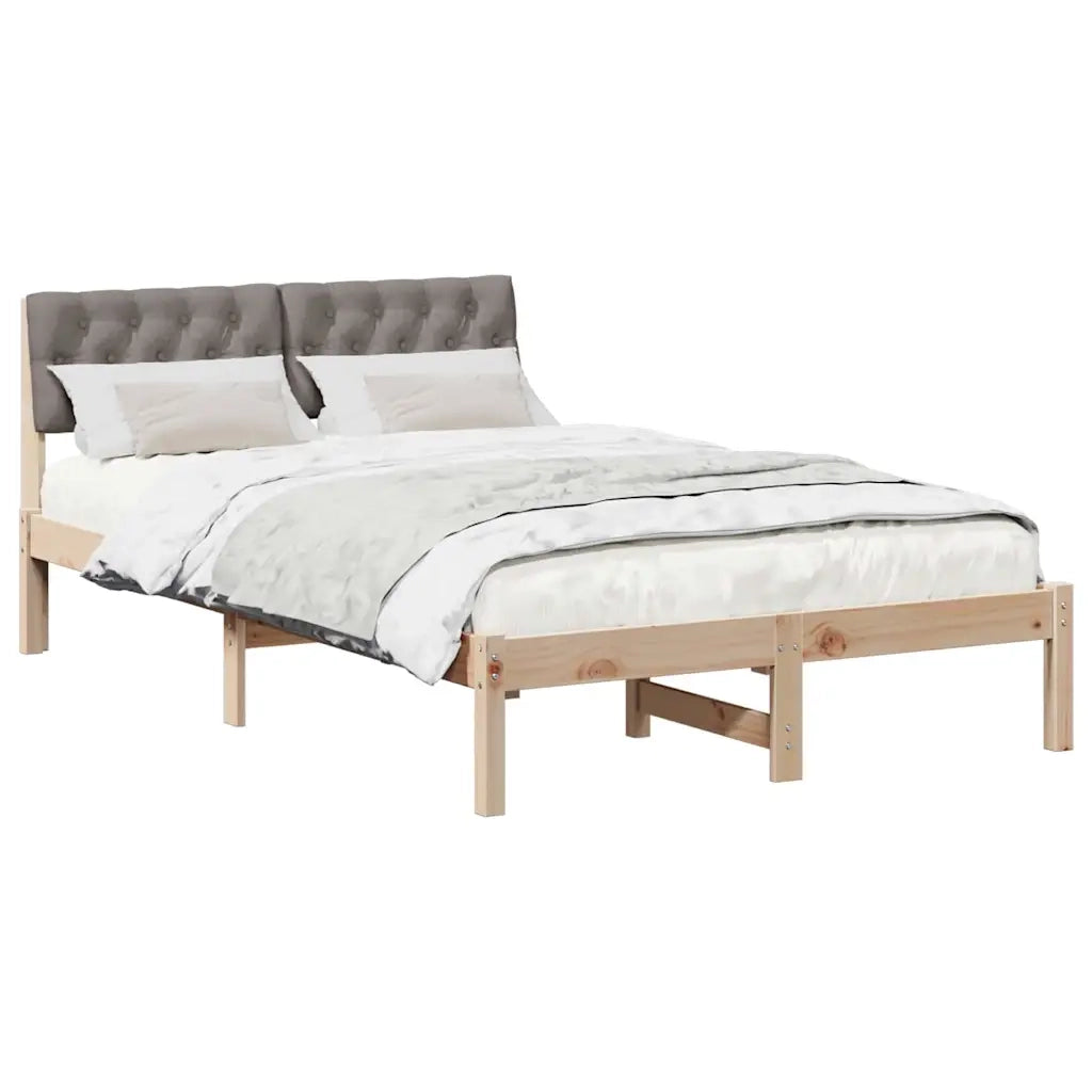 Letto matrimoniale | Letto per adulti | Struttura del Letto con testiera Marrone e taupe 120 x 190 cm