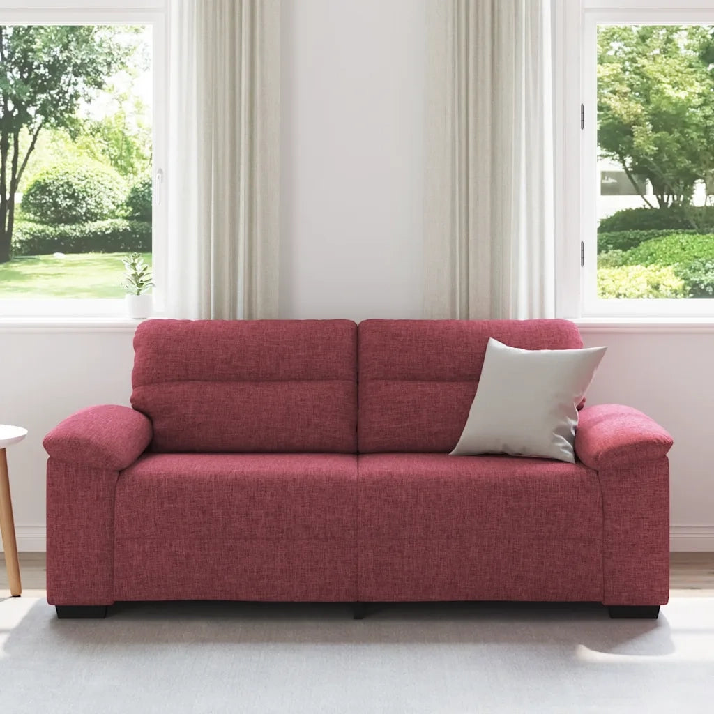Divano | Divano da soggiorno | Sofa a 2 Posti Rosso Vino 180x81x84 cm in Tessuto