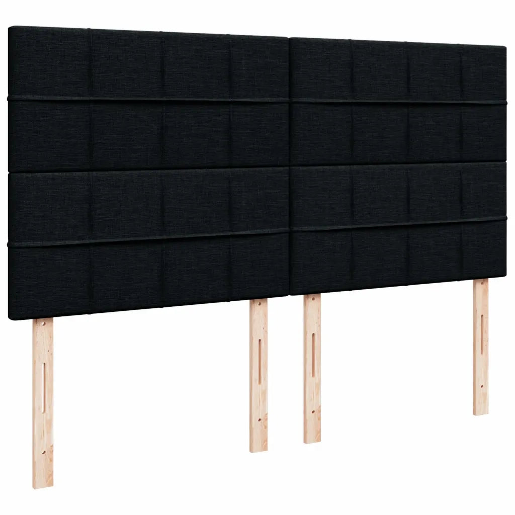 Giroletto a Molle con Materasso Nero 200x200 cm in Tessuto 3291389
