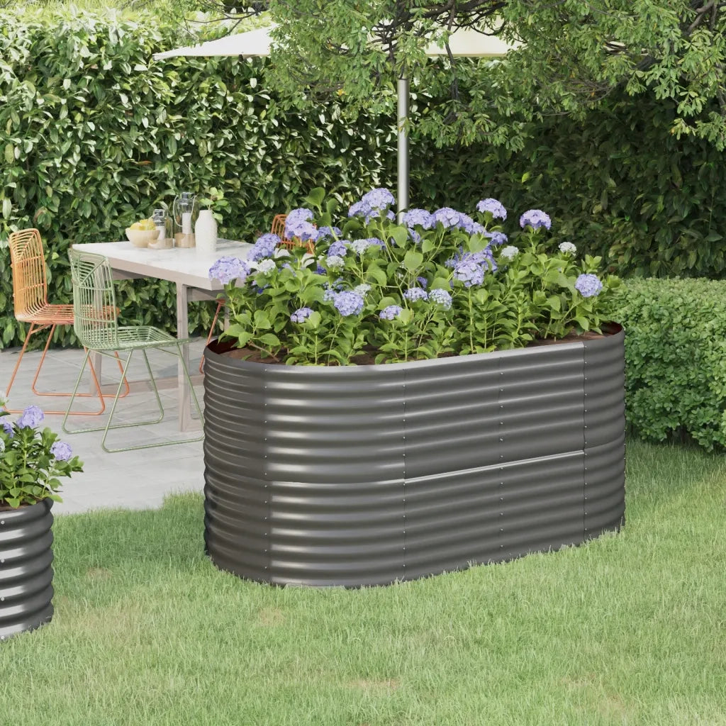 Letto Giardino Acciaio Zincato 152x80x68 cm Grigio 318949