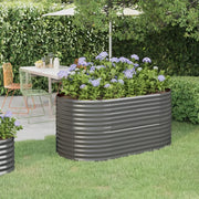 Letto Giardino Acciaio Zincato 152x80x68 cm Grigio 318949