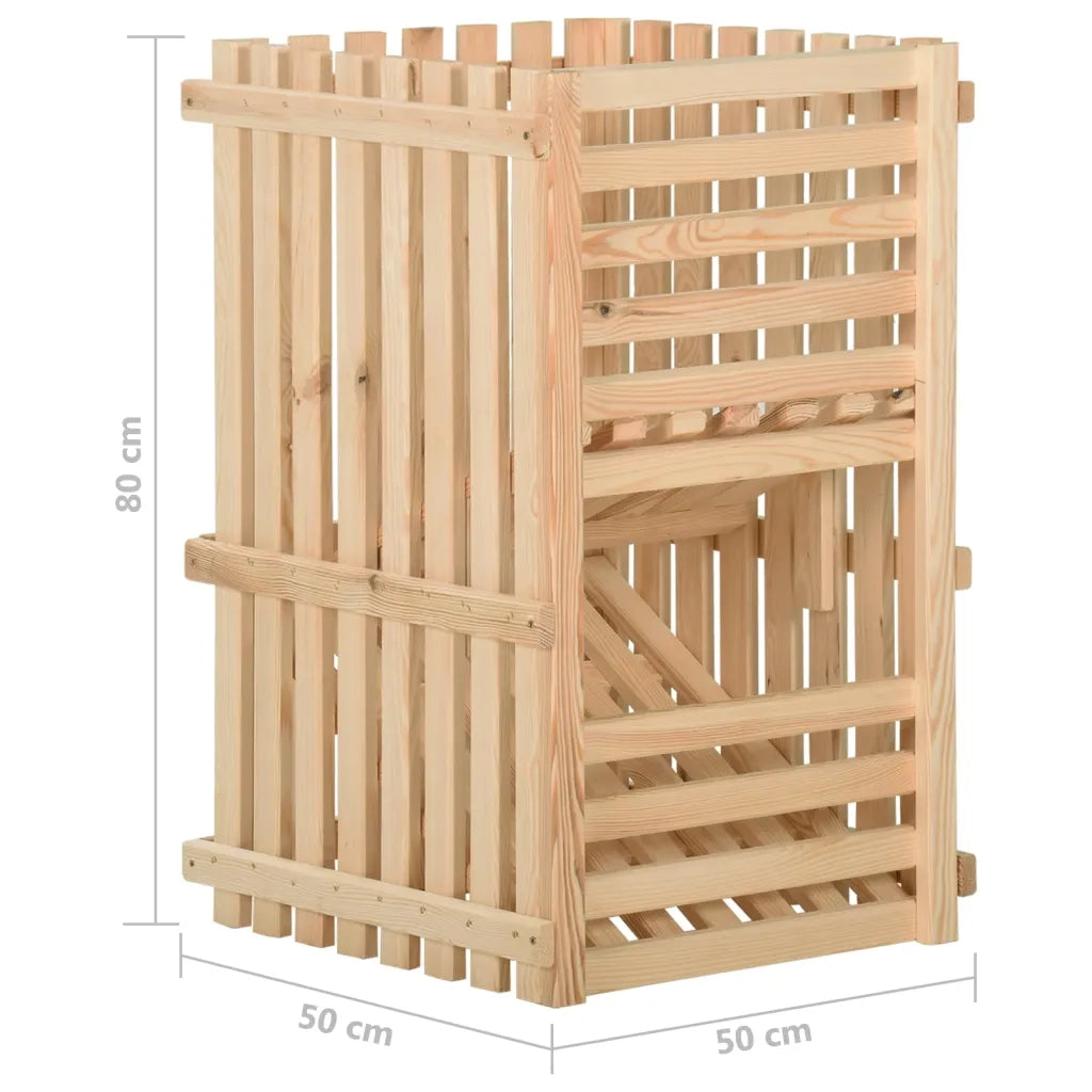 Cassetta Porta Patate  50x50x80 cm in Legno Massello di Pino 327329