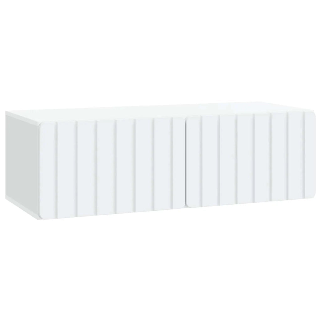 Mobile Porta TV da Muro-Credenza per TV sospesa Bianco 98 x 41 x 30 cm 827715