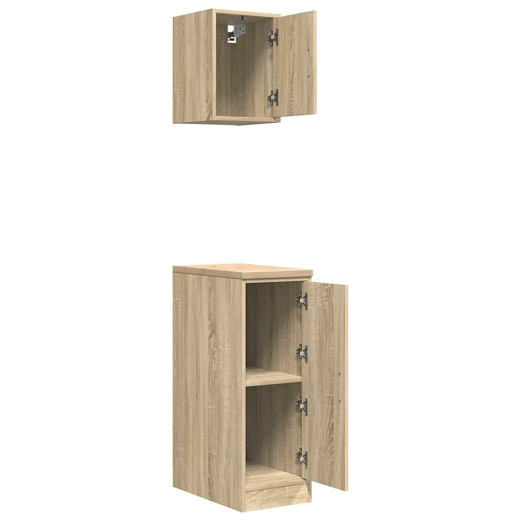 Armadi da Garage 2 pz Rovere Sonoma in Legno Multistrato CFW2099582