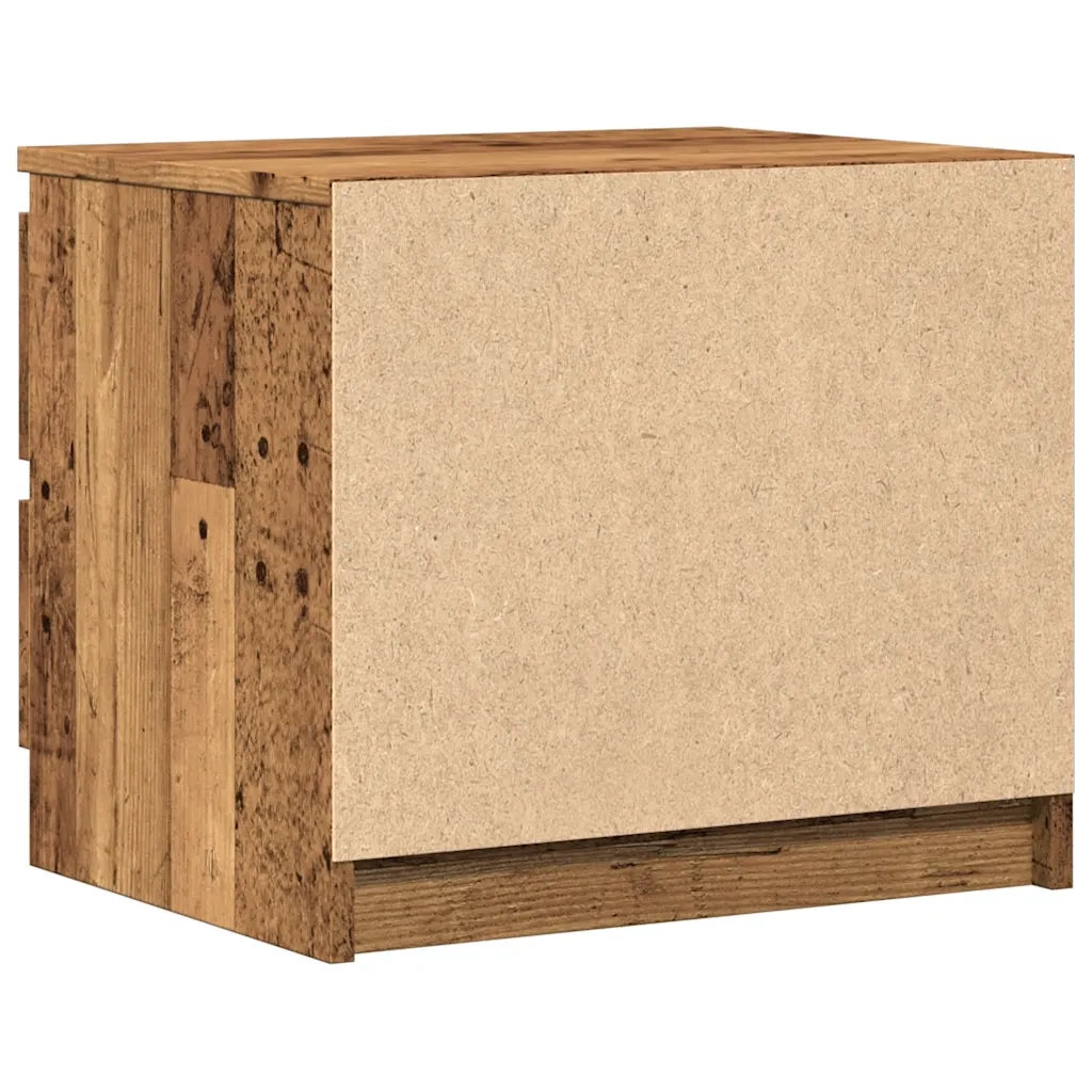Comodini 2 pz-Set di 2 Tavolino da notte Legno Antico 50x40x43.5 cm in Legno Multistrato