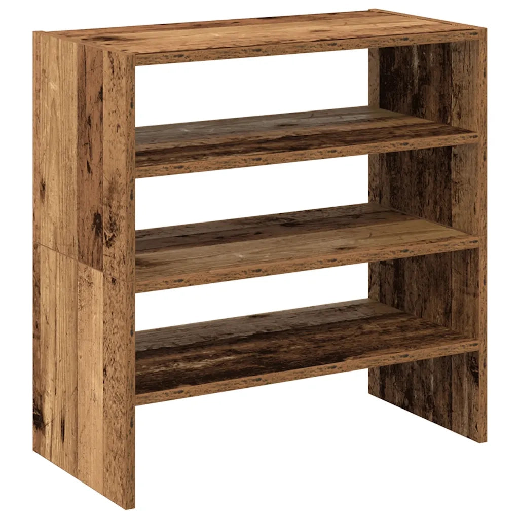 Scarpiere 2 pz Impilabili Legno Antico 60x30x30,5 cm 858872