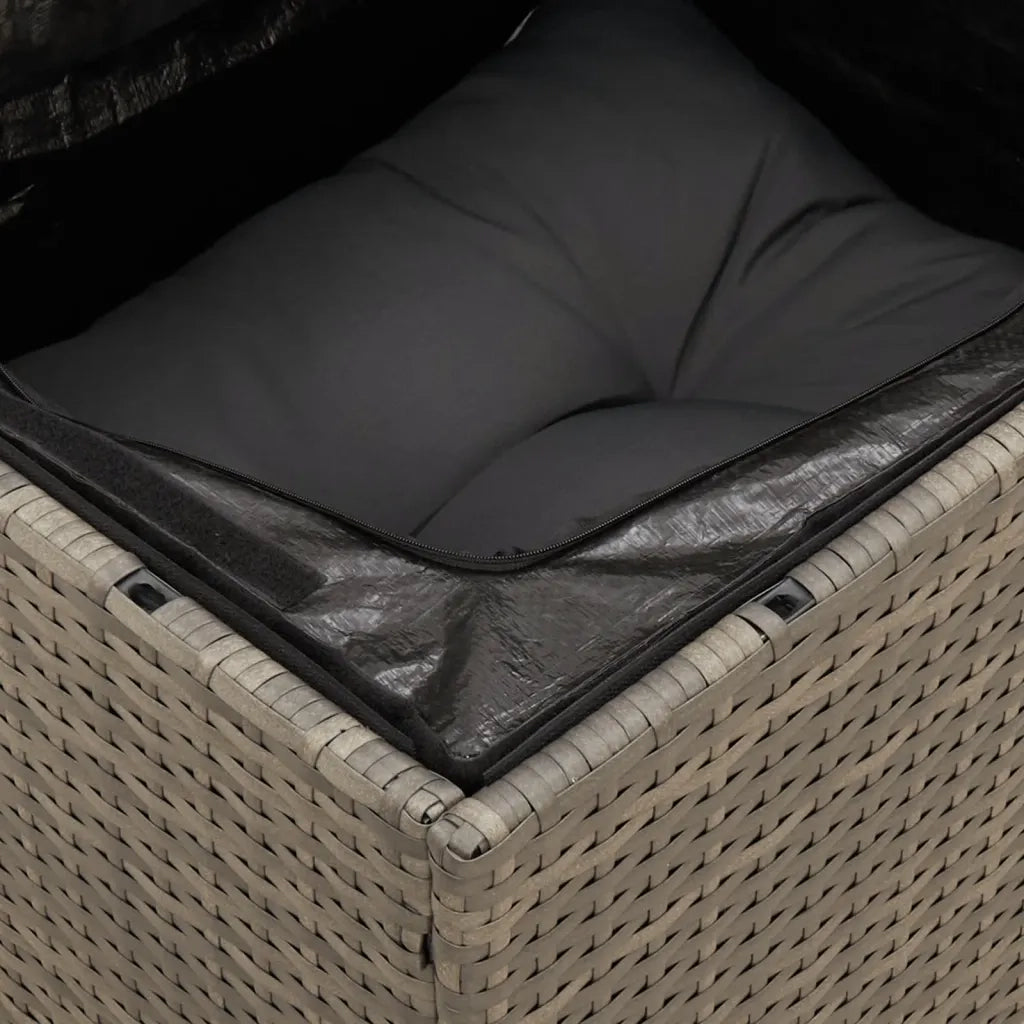 Set Divano da Giardino 10 pz con Cuscini Grigio in Polyrattan 3256158