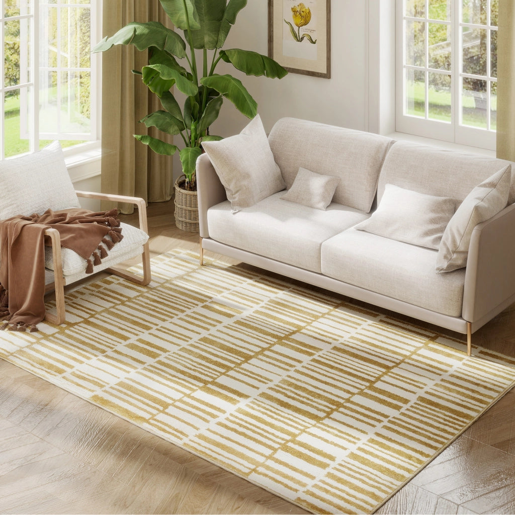 Tappeto Moderno ¨C Minimal ¨C 170x120 cm, Crema, Pelo Corto