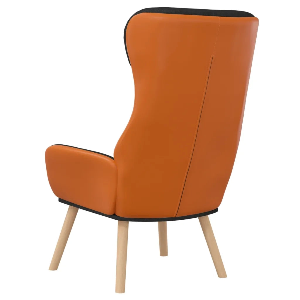 Poltrona Rilassante Nera in Tessuto e PVC 341307