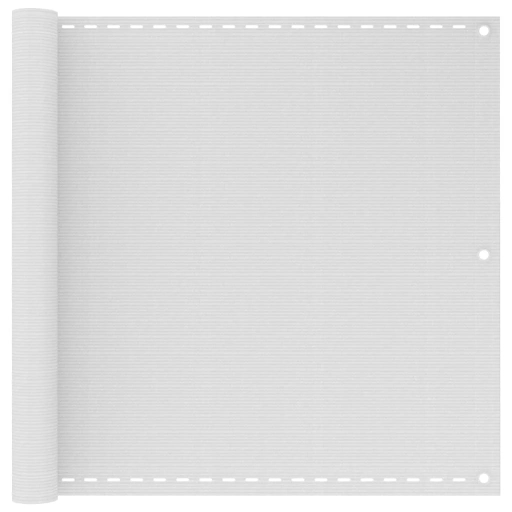 Paravento per balcone protezione privacy schermo privacy 90 x 300 cm HDPE bianco 02_0010056