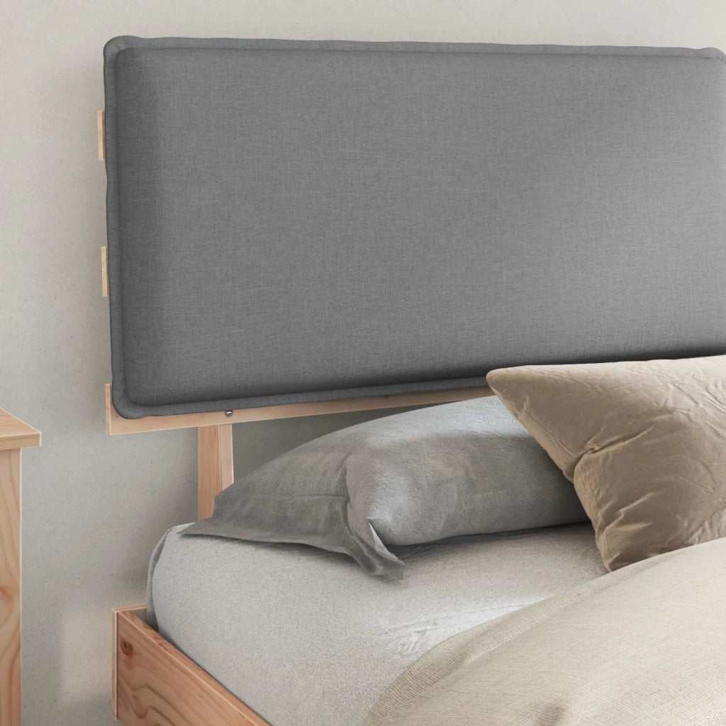 Letto matrimoniale | Letto per adulti | Letto con Testiera Rivestita Grigio chiaro 200 x 200 cm