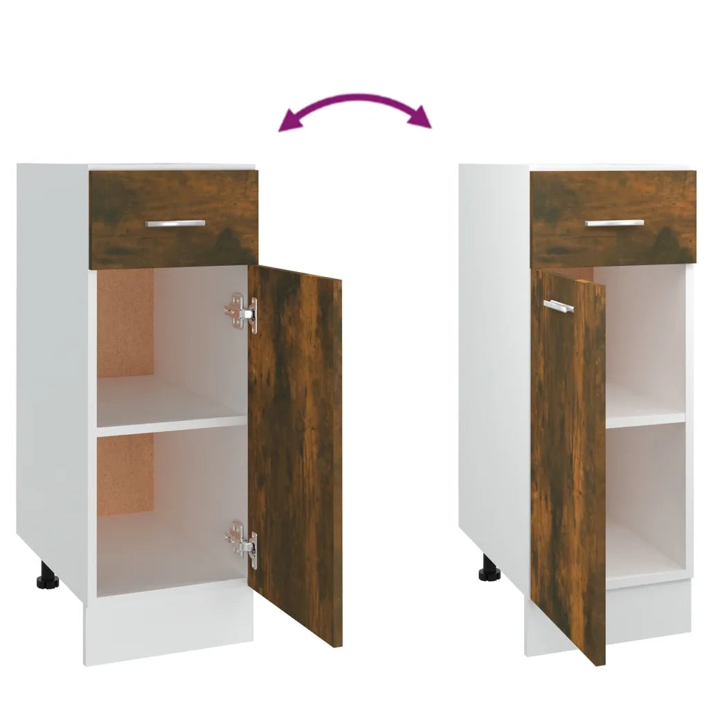 Mobile con Cassetto “Lyon” Rovere Fumo 30x46x81,5 cm 815567