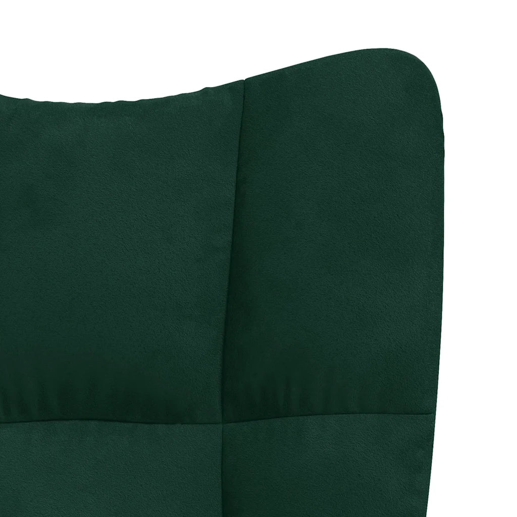 Poltrona Relax | Sedia Relax Verde Scuro in Velluto