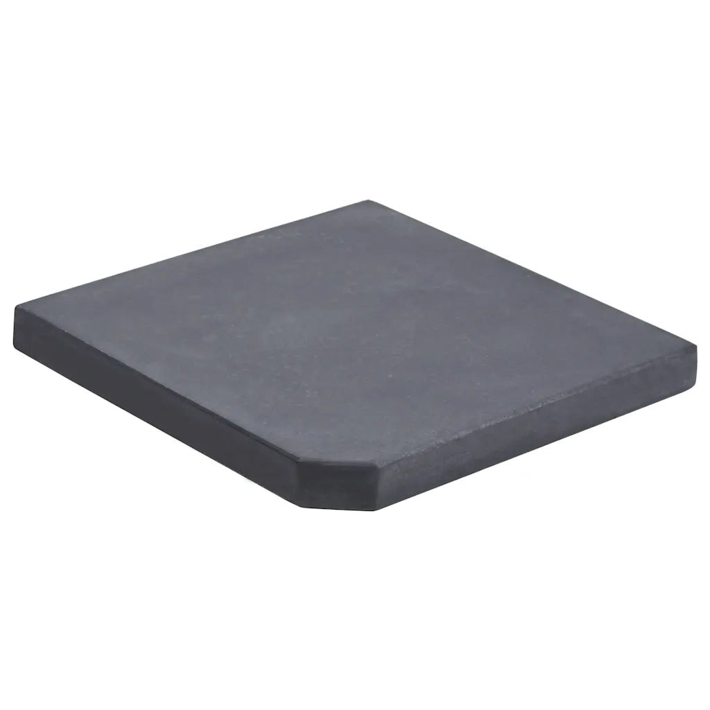 Piastra di Peso per Ombrellone Nera in Granito Quadrata 25 kg 313669