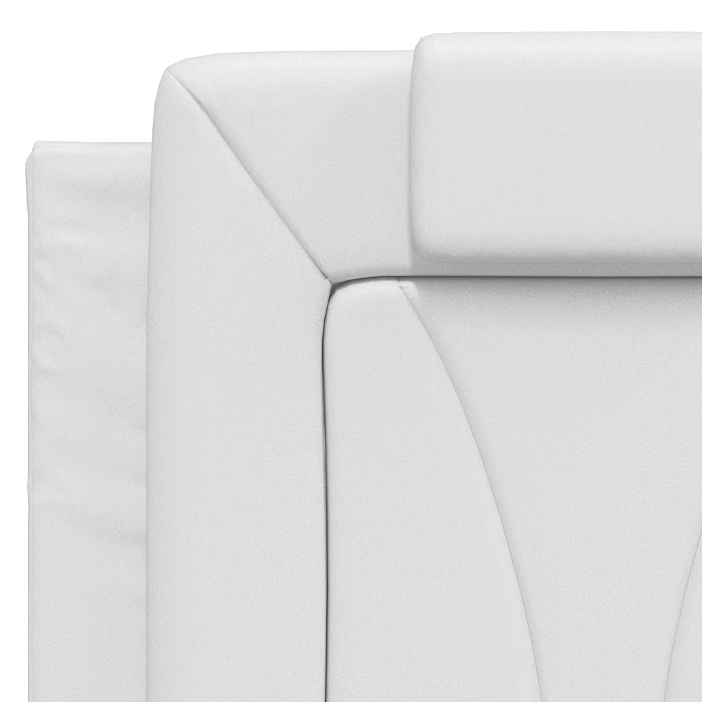 Giroletto Viana senza Materasso-Struttura Letto Bianco 140x200 cm in Similpelle