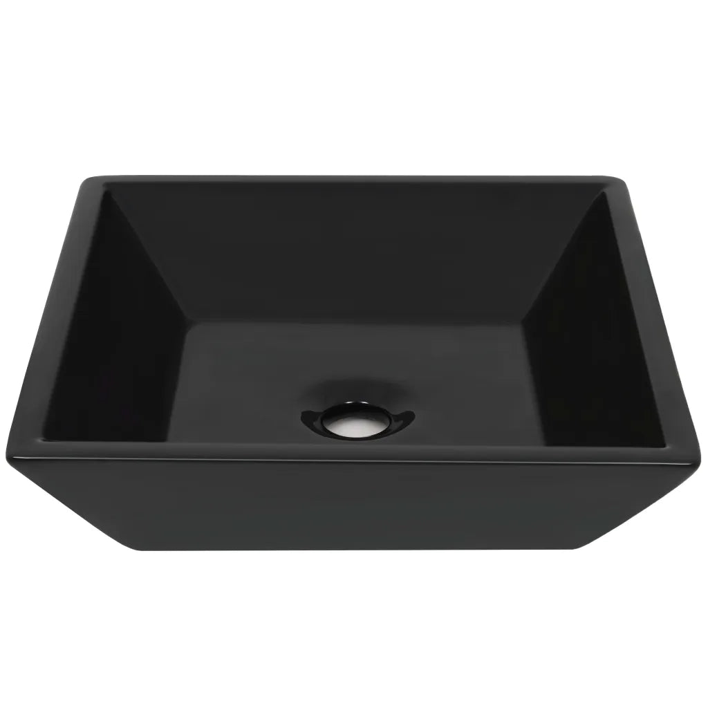 Lavandino Quadrato in Ceramica Nero 41,5x41,5x12 cm CFW9702474