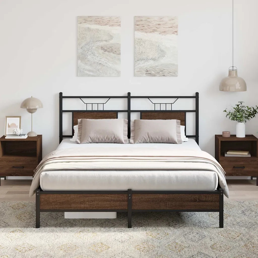 Giroletto senza Materasso Rovere Marrone 140x190 cm Truciolato 4106998