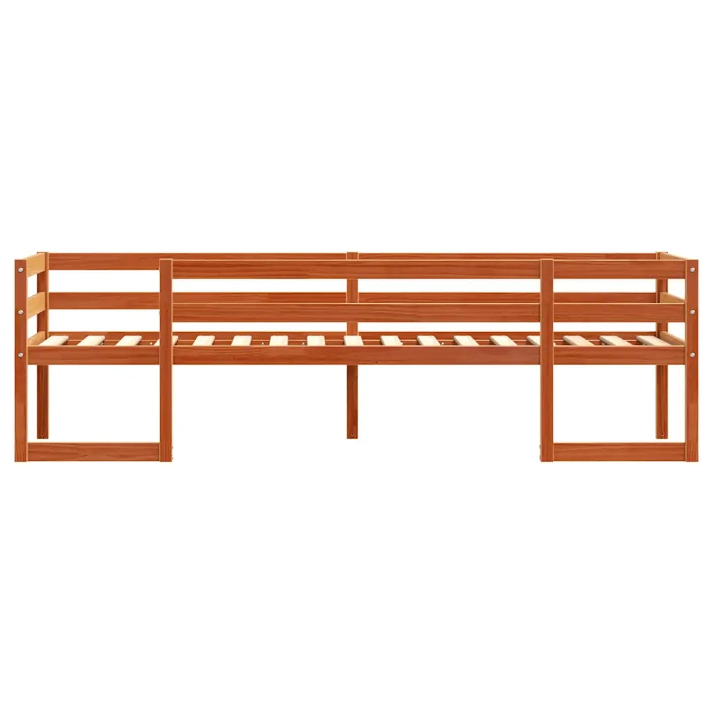 Giroletto Bambini | Letto Infantile | Lettino Marrone Cera 75x190 cm Legno Massello di Pino