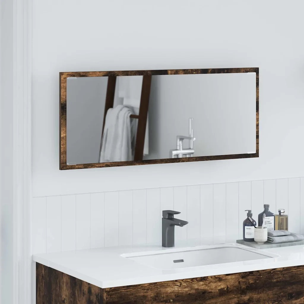 Specchio-Specchio Decorativo Rovere fum¨¦ 90 x 8,5 x 37 cm Legno multistrato