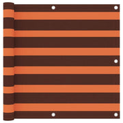 Paravento per balcone frangivista 90 x 500 cm tessuto Oxford arancione e marrone 02_0010326