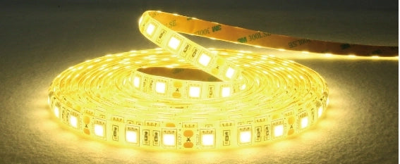 STRISCIA 5M IP65 5050 60LED/M 12V 14,4W/M 1300LM/M 3000K