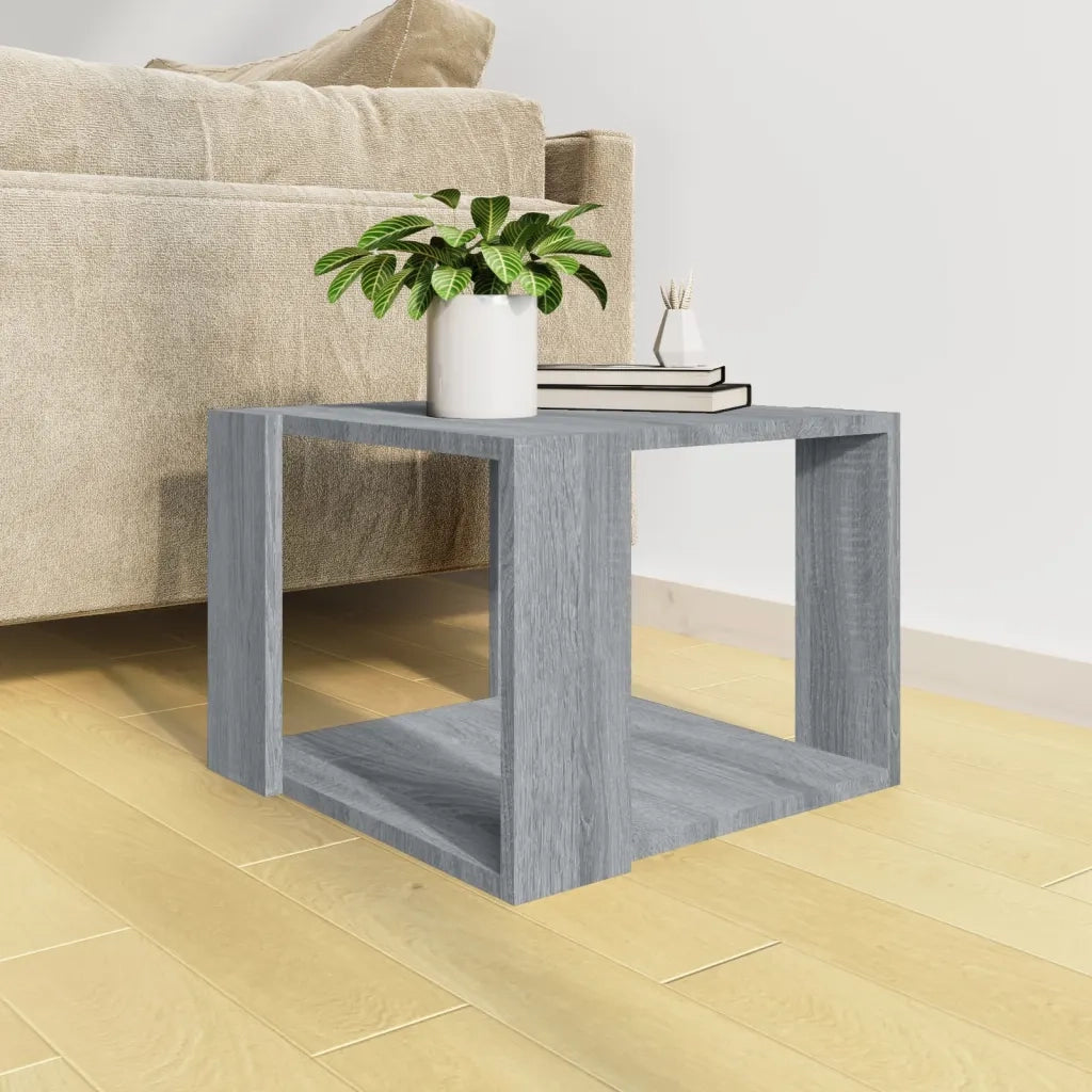 Tavolino Salotto-Tavolino da soggiorno-Tavolo Grigio Sonoma 40x40x30cm Legno Ingegnerizzato