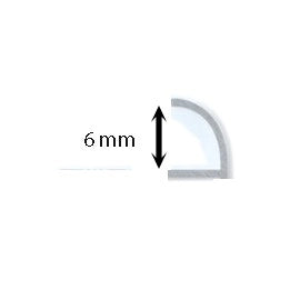 Capsula per profilo jolly proteggi angolo in pvc bianco : Modello - 6MM BIANCO