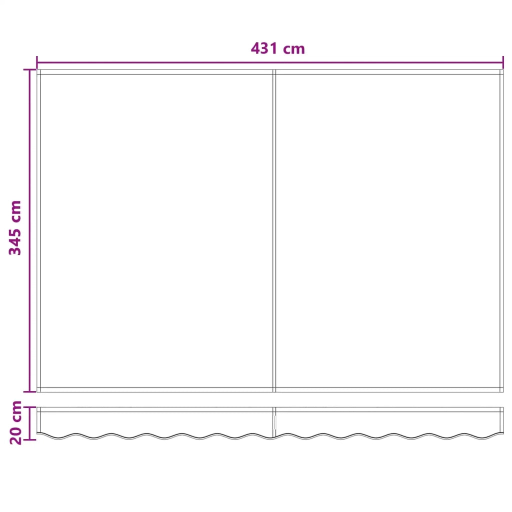 Tenda retrattile manuale Sabbia 4,5 × 3,5 m 3426295