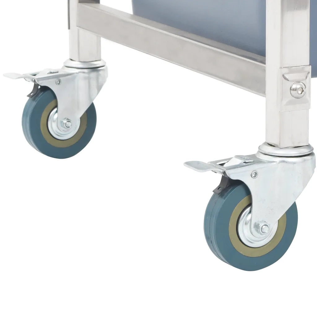 Carrello da Cucina con Contenitori-Scaffale per Cucina in Plastica 82x43,5x93 cm