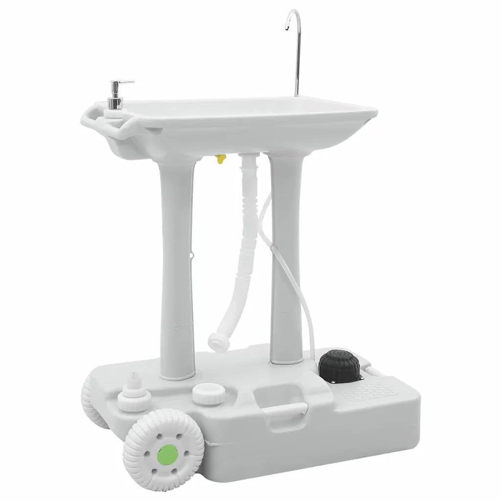 Stand per Lavaggio Mani da Campeggio con Ruote Grigio 42001432